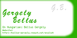 gergely bellus business card